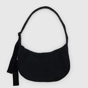 BAGGU Medium Nylon Crescent Classic Black Shoulder Bag